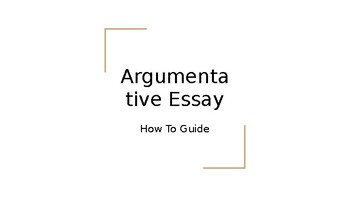 Preview of AP Lang and Comp - Argumentative FRQ - How to Write an Argumentative Essay