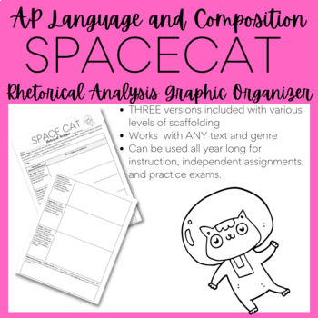 Preview of AP Lang and Comp Rhetorical Analysis Scaffolded Graphic Organizers | SPACECAT 