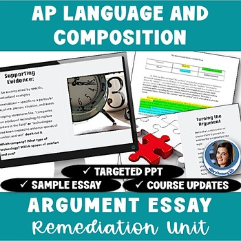 Preview of AP Language & Composition Argument Essay Remediation, Argumentative Writing Unit