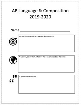 Preview of AP Language & Composition Notebook Organizer