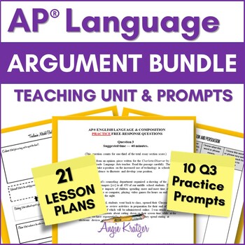 Preview of AP Language Free Response Lessons - Rhetorical Analysis, Synthesis, & Argument