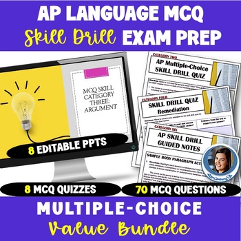 Preview of AP Language Multiple-Choice Exam Prep Unit - Rhetorical Analysis & Writing MCQ