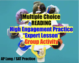AP Language Multiple Choice READING Expert Lesson Activity