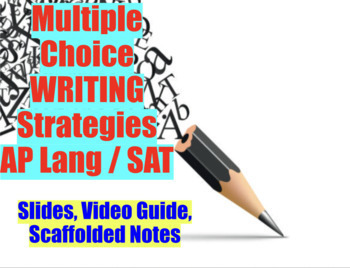 Preview of AP Language Multiple Choice Writing Strategy VIDEO + Guide + Notes Organizer