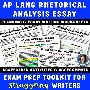 Preview of AP Language Rhetorical Analysis Essay Worksheets & Activities Exam Prep Toolkit