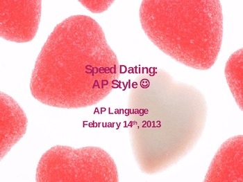 Preview of AP Language Speed Dating/Rhetorical Strategies
