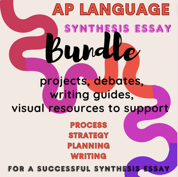 Preview of AP Language Synthesis Bundle - research project, essay organizer, slides, unit