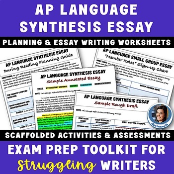 Preview of AP Language Synthesis Essay Guided Worksheets & Activities Exam Prep Toolkit