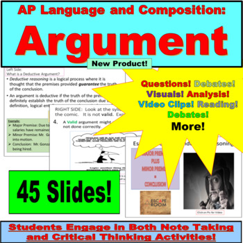Preview of Argument: Digital Lesson for AP or College Preparation