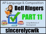 AP Language and Composition Bell Ringers: Part 11