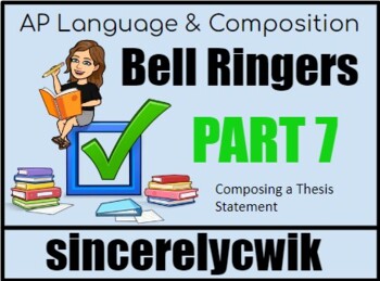 Preview of AP Language and Composition Bell Ringers: Part 7
