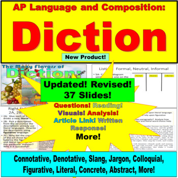 Preview of Diction: AP Language PowerPoint, Google Slides