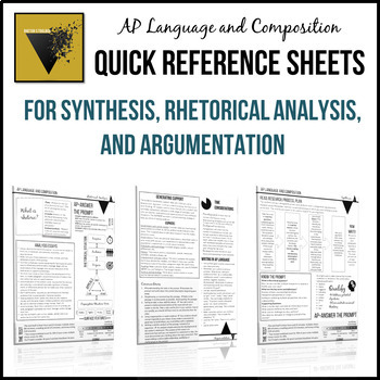 Preview of AP English Language and Composition Essay Quick Reference Sheets