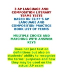 AP Language and Composition 3 Literary Terms Tests