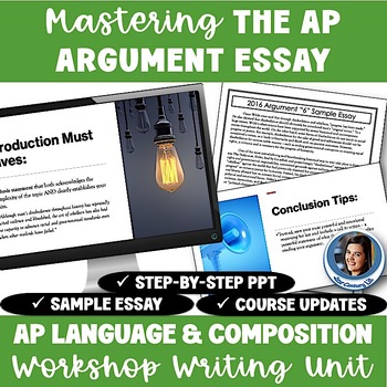 Preview of AP Language & Composition - Mastering the Argument Essay Writing Workshop Unit