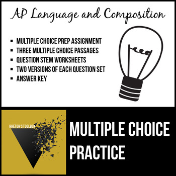 Preview of AP English Language and Composition Multiple Choice Practice Pack