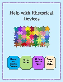Preview of Practice & Assessment for Rhetorical Devices - AP Language & Comp. Help