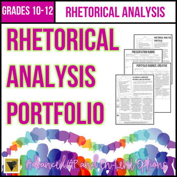 Preview of Differentiated Rhetorical Analysis Writing Portfolio for AP Language & On-Level