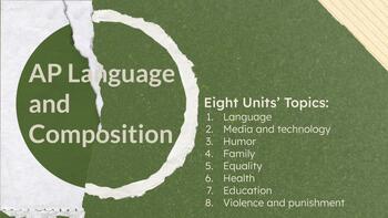 Preview of AP Language and Composition: Units One to Eight with College Board's skills