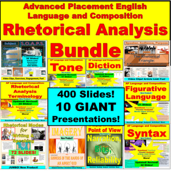 Preview of Rhetorical Analysis Bundle: AP Language (Google Slides, PowerPoint)