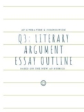 AP Lit & Comp: Q3 Literary Argument Outline 