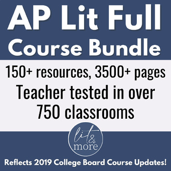 Preview of AP English Literature Full Course Year Long Bundle | 3500+ Pages!