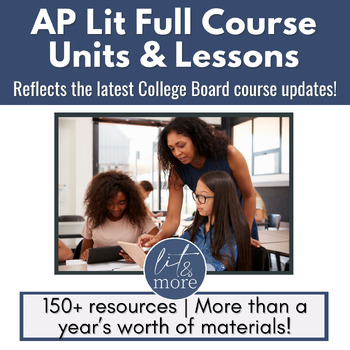 Preview of AP English Literature Full Course Year Long Curriculum | Editable AP Lit Lessons