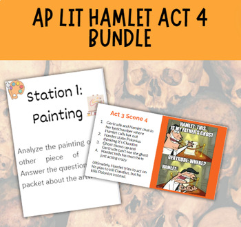 Preview of AP Lit Hamlet Act 4 Activities Bundle