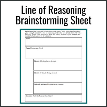 how to create a line of reasoning in an essay