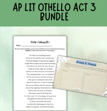 AP Lit Othello Act 3 Activities Bundle