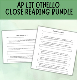 AP Lit Othello Close Reading Questions Acts 1-5