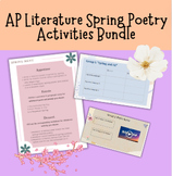 AP Literature Poetry Test Prep | Spring Activities Bundle