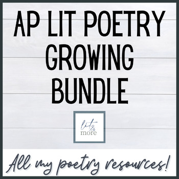Preview of Poetry Lessons & Units Growing Bundle | Aligned with AP Lit Essential Skills