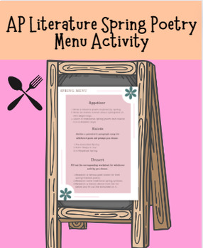 Preview of AP Lit Poetry Spring Menu Activity--NO PREP!
