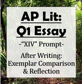 Preview of AP Lit: Q1 Essay Exemplar Comparison using Walcott's "XIV" poem