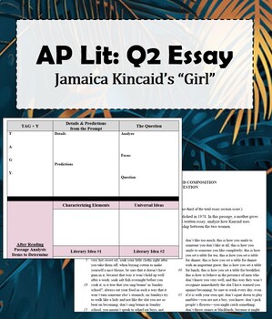 jamaica kincaid ap lit essay