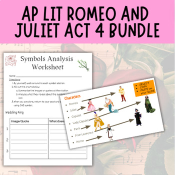 Preview of AP Lit Romeo and Juliet Act 4 Activities Bundle