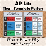 AP Lit: Thesis Template Posters + Exemplar (What, How, Why)