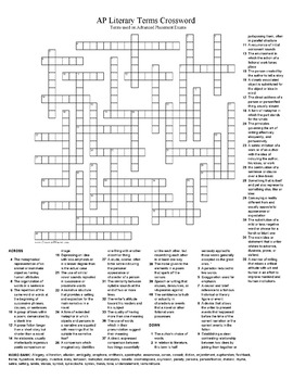AP Literary Terms Crossword Puzzle by The Lit Guy | TpT