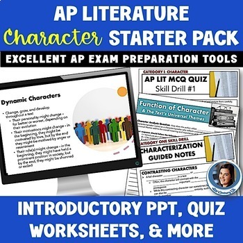 Preview of AP Literature Characterization Exam Prep Unit Character Analysis Any Text AP Lit