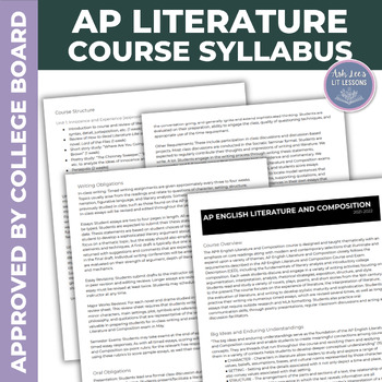 Preview of AP Literature College Board Approved Syllabus
