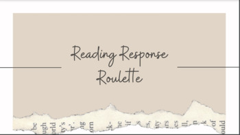 Preview of AP Literature & Composition Reading Response Activity