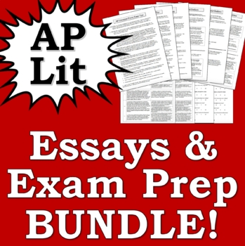 Preview of AP Literature Essays and Exam Prep BUNDLE