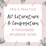 AP Literature FRQ 3 Literary Argument Prompt Practice A Th