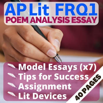 Preview of AP Literature FRQ1: AP Lit Poetry Analysis Essay | Assignment, Models, & Rubric