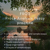 AP Literature Prose Analysis FRQ2 Practice