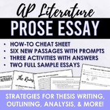 AP Literature Prose Essay - 6 NEW passages, writing activi