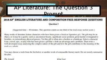 ap lit question 3 essay prompts