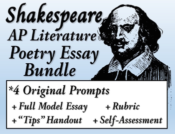 Preview of AP Literature Poetry Essays - Shakespeare Collection (4 Prompts + More!)