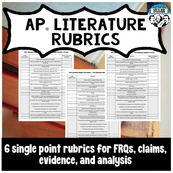 Preview of AP® Literature Single Point Rubrics